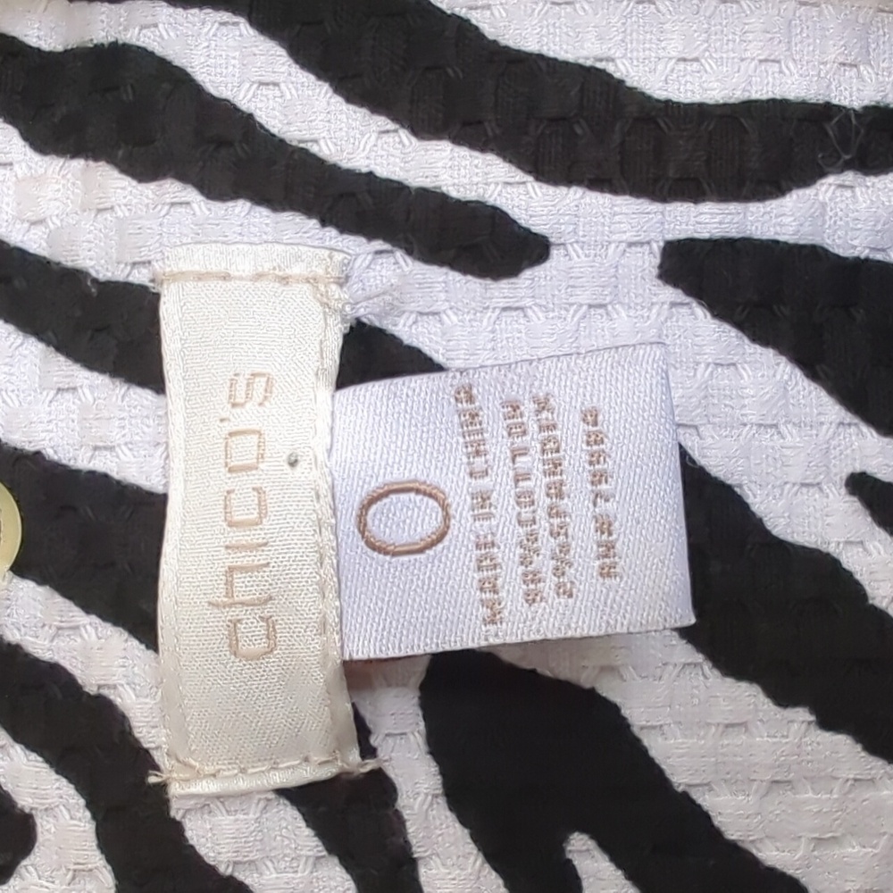 Chico's Monochrome Zebra Print Jacket - Picture 4 of 9